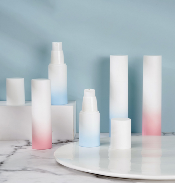 पाले सेओढ़ लिया वायुहीन लोशन स्प्रे प्लास्टिक कॉस्मेटिक कंटेनर ढाल 50g 3.3 * 14.5cm 0