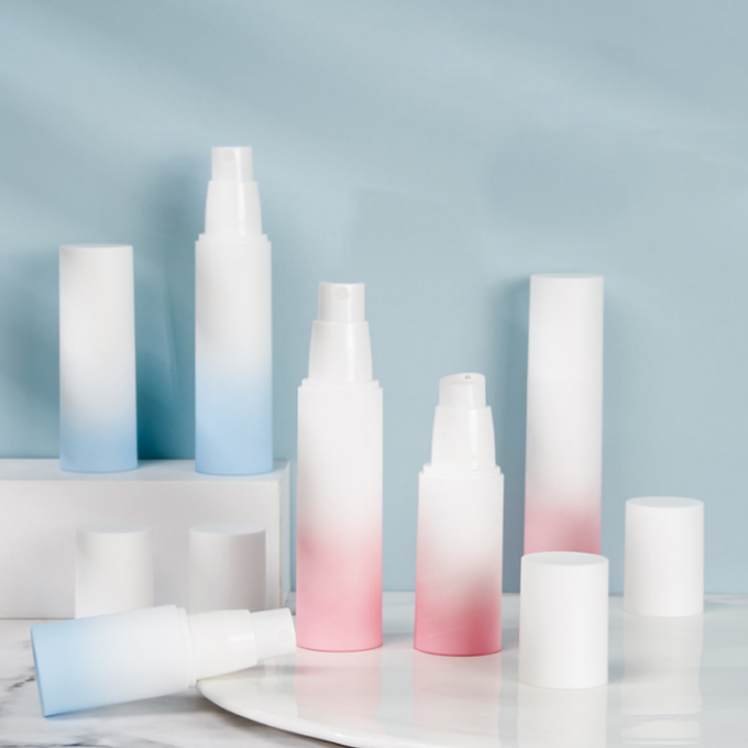 पाले सेओढ़ लिया वायुहीन लोशन स्प्रे प्लास्टिक कॉस्मेटिक कंटेनर ढाल 50g 3.3 * 14.5cm 2