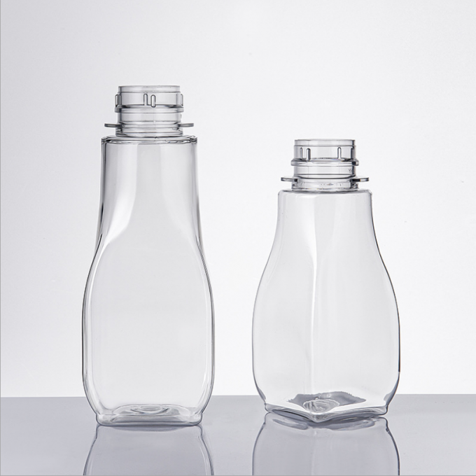 10.5oz साधारण चीनी सिरप निचोड़ बोतल 300g 250g कस्टम लोगो 5