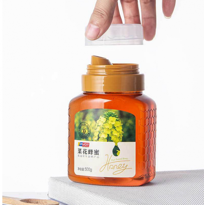 500 ग्राम 700 ग्राम हनी प्लास्टिक पेय की बोतलें पुन: प्रयोज्य प्लास्टिक जार निचोड़ने योग्य: 5