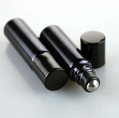 1/ 3oz 10ml Essential Oil Empty Glass Rollerball Bottles Black Coating