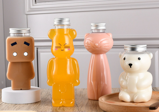 Food Grade Plastic Beverage Bottles Squeezable 23.3oz 16 Oz Honey Bear Bottles