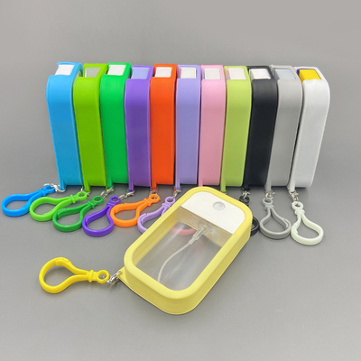 Alcohol Disinfectant Card Type Spray Bottle Mini  Keychain PET 2cm Thick