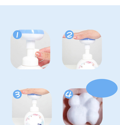 Safety Odorless Flower Stamp Hand Soap Dispenser Pump 200ml PETG