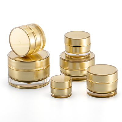 Luxury Acrylic Skincare Double Wall Face Cream Empty Plastic Jars With Lids