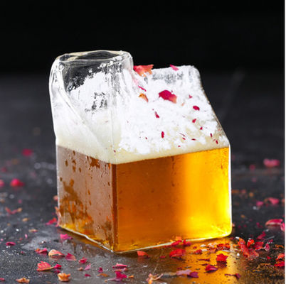 Good price बार कॉकटेल कांच की बोतल के लिए 350 मिलीलीटर विशेष कॉफी पॉट दूध बॉक्स बोतल पारदर्शी: ऑनलाइन