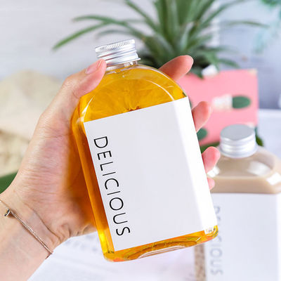 Good price 350 मिलीलीटर प्लास्टिक का रस डिस्पोजेबल पेय की बोतलें स्वादहीन गंधहीन फ्लैट आकार: ऑनलाइन