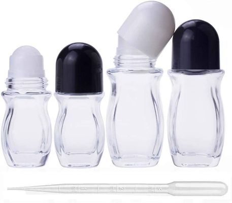 Good price H6.85in D2.68in ग्लास कॉस्मेटिक कंटेनर गोल अष्टकोणीय इत्र रोलर बोतलें ऑनलाइन