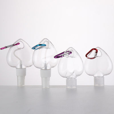 Good price 60 मिलीलीटर 50 मिलीलीटर अल्कोहल कीचेन स्प्रे बोतलें खाली दिल हुक पीईटी ऑनलाइन